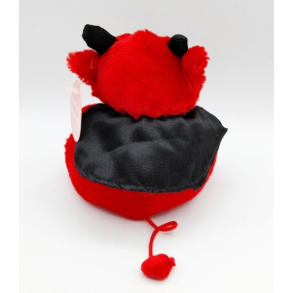 Red Devil Plush Stuffed Animal 6" Heart Valentine's Day Teddy Bear Dan Dee - Picture 3 of 5